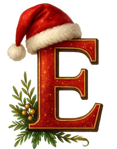Julebogstav med nissehue