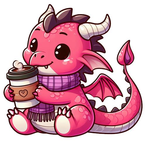 Sødt Pink Drage med Kaffe