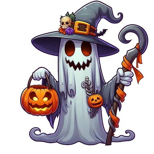Spøgelse med Halloween-tema