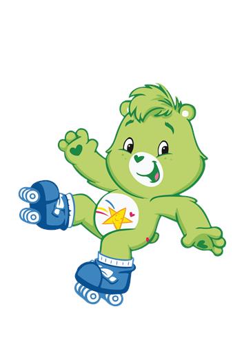 Glade Bamse på Rulleskøjter