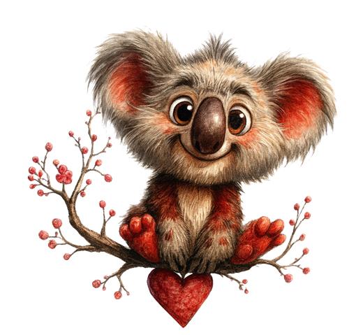 Kærlig Koala på Gren