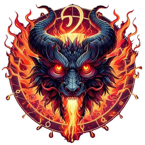 Demonisk Kreatur med Flammer