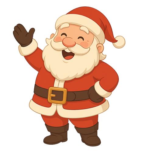 Julemanden med et stort smil