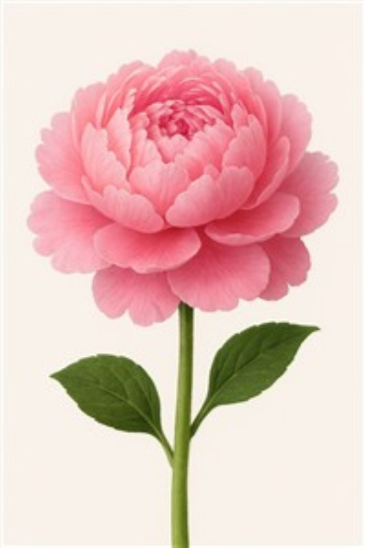 Elegant Pink Pæon: Naturens Skønhed - Oplev den betagende skønhed ved denne pink pæonblomst, der stråler af eleganse. Dens fuldendte detaljer og friske grønne blade giver liv og farve til ethvert rum, hvilket skaber en atmosfære af ro og skønhed.